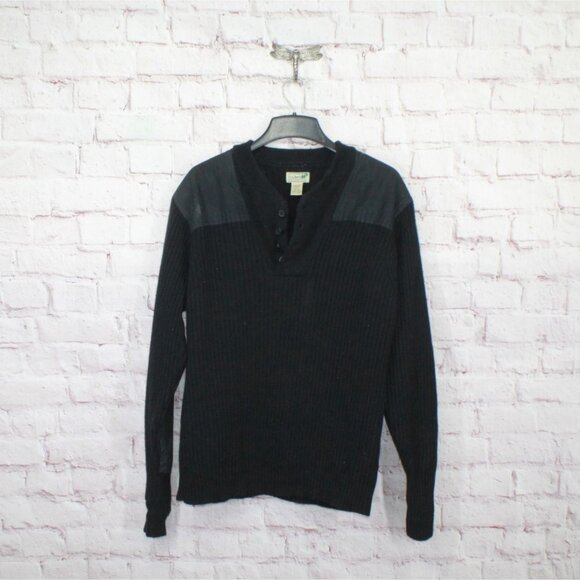 LL Bean Commando Sweater Henley Black Size XXL - Picture 10 of 11